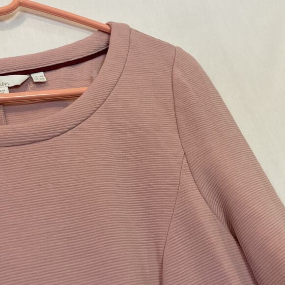Boden Light Pastel Pink Ribbed Long Sleeve Dress Size 12 - Picture 10 of 10